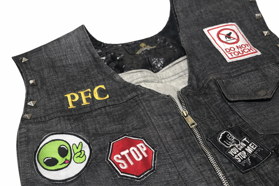 PFC Insignia Sleeveless Denim Vest — Limited Edition