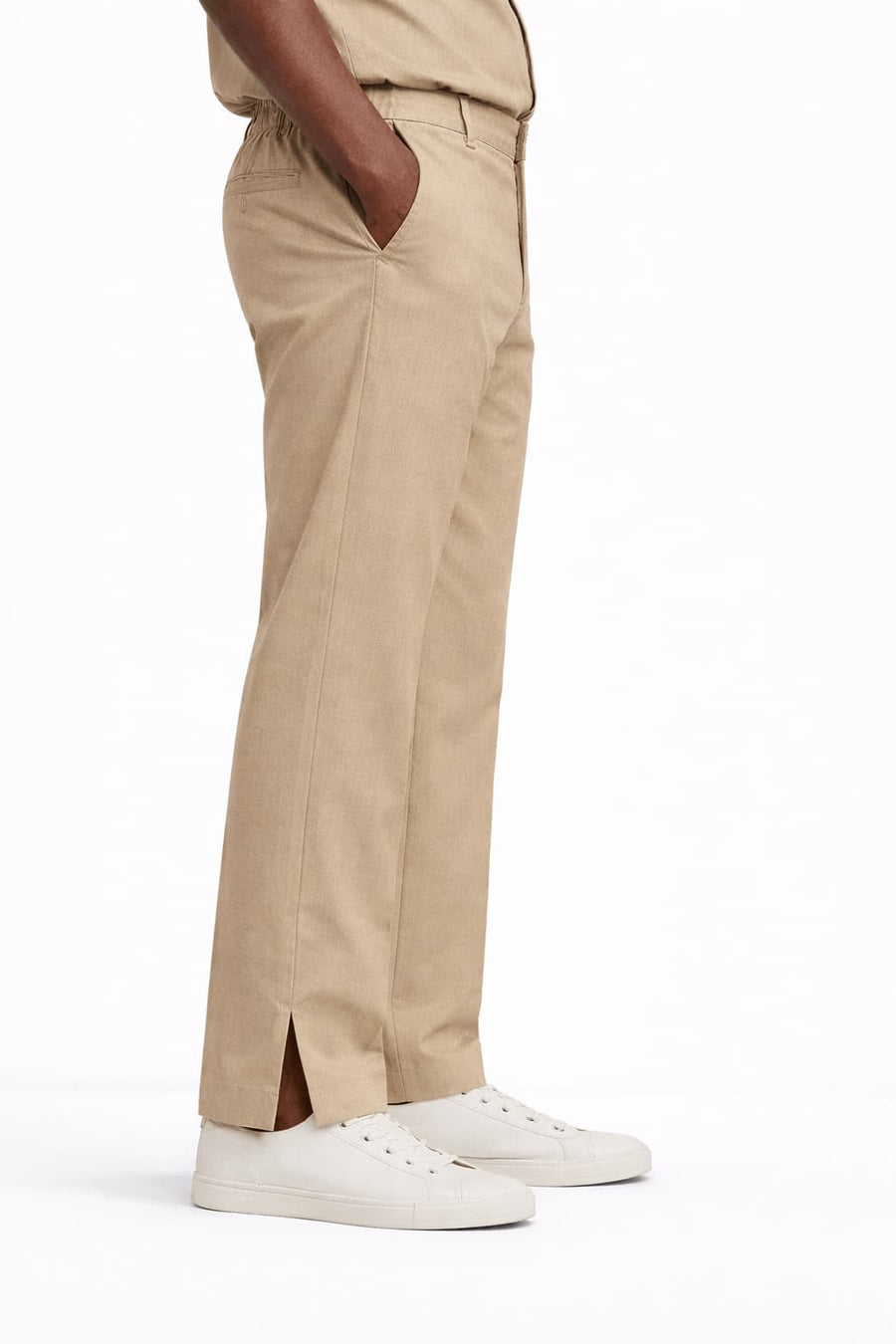 Poshfit Couture Split-Hem Tailored Trousers